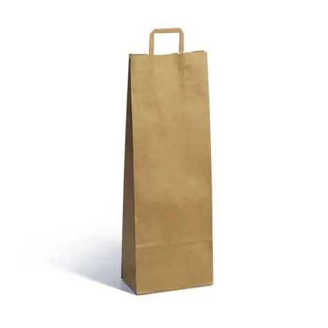 Bolsa para botella vino 14x08x40 color madera- 809