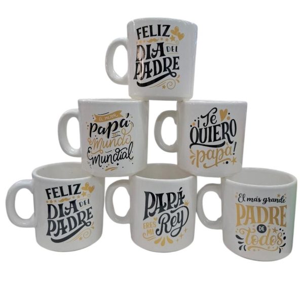 Taza mug ceramica DIA DEL PADRE con letras doradas - 95569D