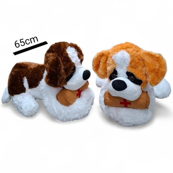 Perro SAN BERNARDO echado 65 cm- 11006B