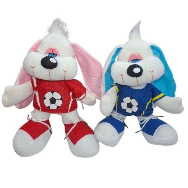 Conejo paton  28 cm con remera dibujo pelota-102802