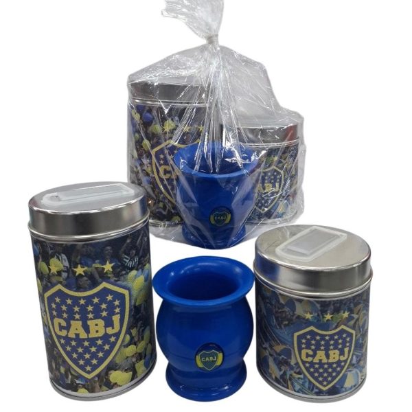 Set de mate 3 pzas lata metal -mate plastico en bolsa- 12310