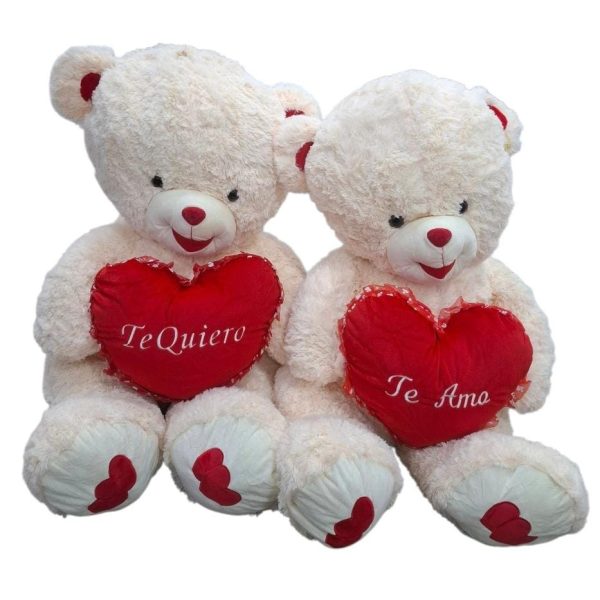 Oso 80 cm con corazon TE QUIERO- 3218