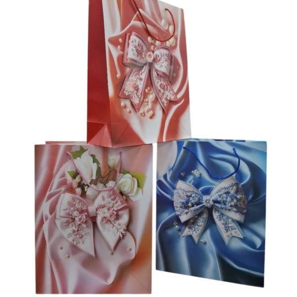 Bolsa de regalo moño 3D- 31x40x12 cm-67313