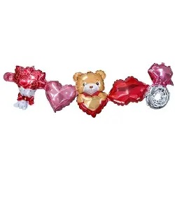 Globo guirnalda metalizado OSITOS love 75x35cm- 88025