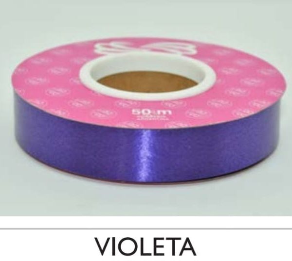 Cinta lisa 2 cm x 50mts VIOLETA para moños - 98528