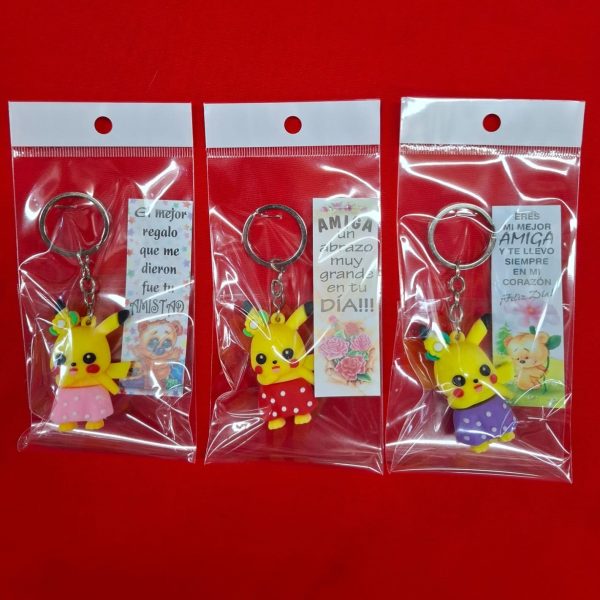 Llavero goma Pokemón + tarjetita amistad en bolsa- 18515P