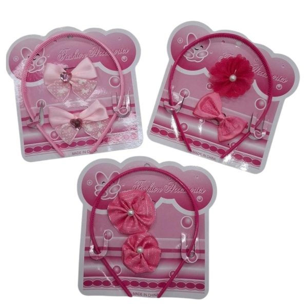 Set infantil para el pelo vincha + colitas- 143416