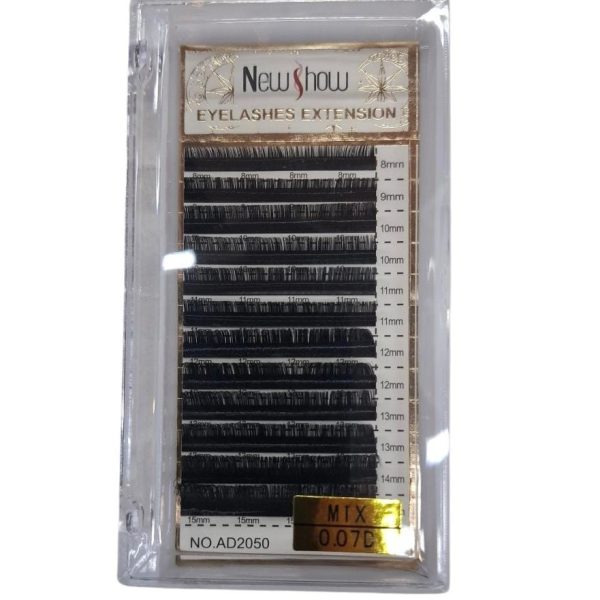Extension de pestañas profesional pelo x pelo MIX 0.07 D MIX- 20519