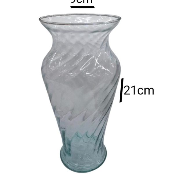 Florero vidrio ANFORA 21 cm- 4782P