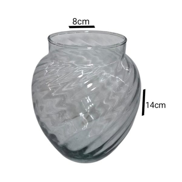 Florero vidrio BELEN 8x14 cm -4791P