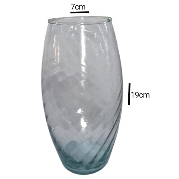 Florero 19 cm vidrio  CAMI -4789P