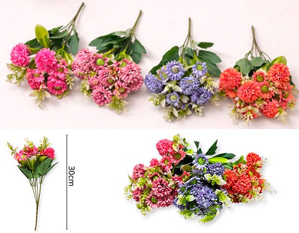 Ramo 35 cm flores surt.- 01676
