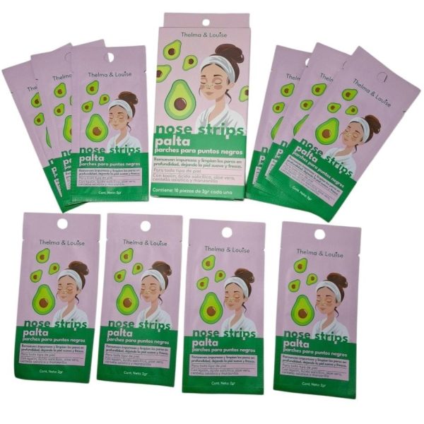 Parches para puntos negros  PALTA x 10u NOSE STRIPS- 00685