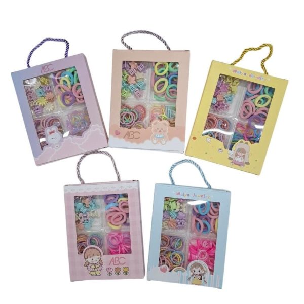 Set de colita sy broches para el pelo infantil en caja- 54517