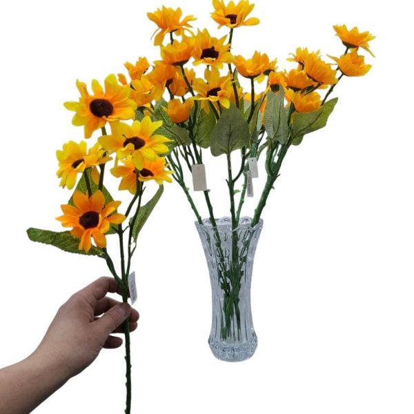 Vara 54 con 5 Girasoles 6cm-84168