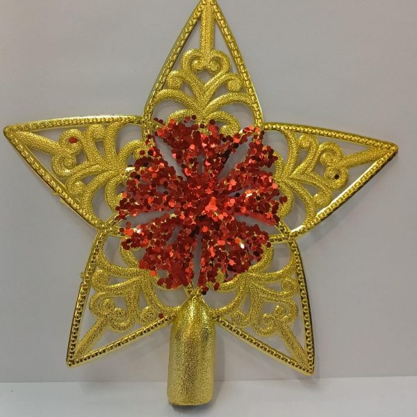 Puntal estrella calada 19 cm color combinado- 80274