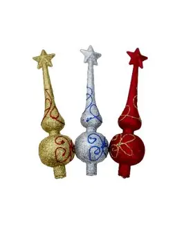 Puntal para Arbolito punta estrella 19 cm decorado-19 cm decorado- 91194