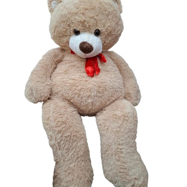 Oso peluche 110cm con moño raso- 0184C