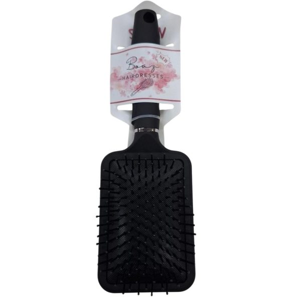 Cepillo para el pelo  rectangular mango negro- 17245