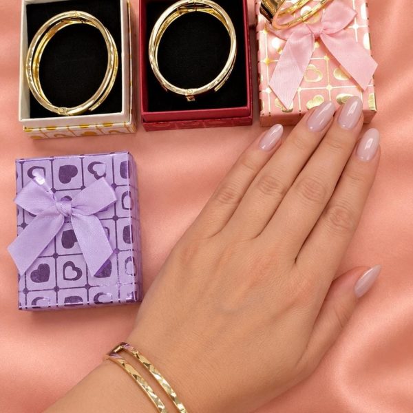 Pulsera esclava  ancha en estuche- 00618