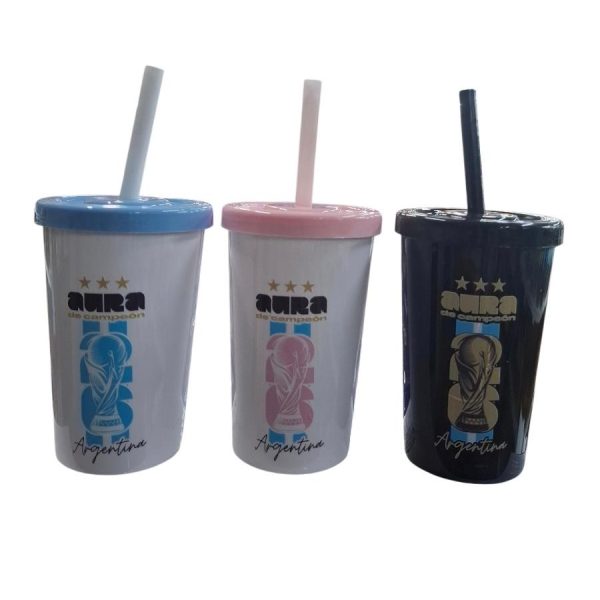 VASO AURA TAPA PLANA CAMPEONES DEL MUNDO 350CC- 992TAP