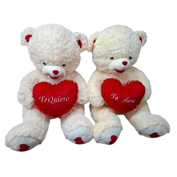 Oso peluche 80cm con Corazon TE QUIERO- 3218