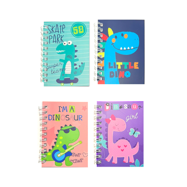 Libretas 10 cm x 4u DINO en tira-41148