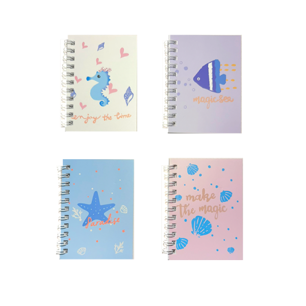 Libretas 10 cm x 4u FONDO DEL MAR- 41155