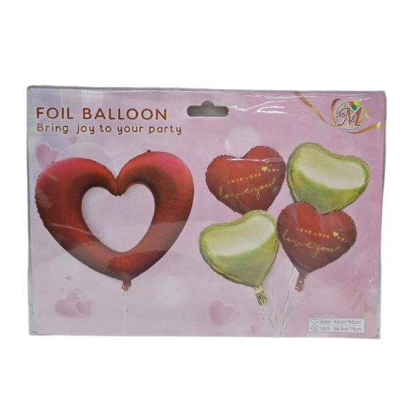 Set de 5 globos LOVE YOU- 54061