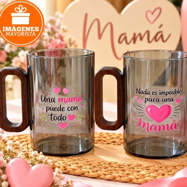 Taza Jarrito  Gris con manija bamboo - 26198M