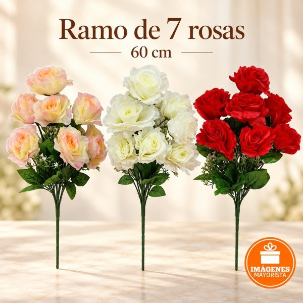 Ramo 60 cm con 7 flores - 00525