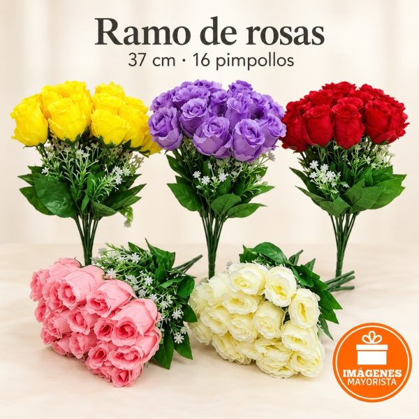 Ramo 37 cm 16 pimpollos- 03298