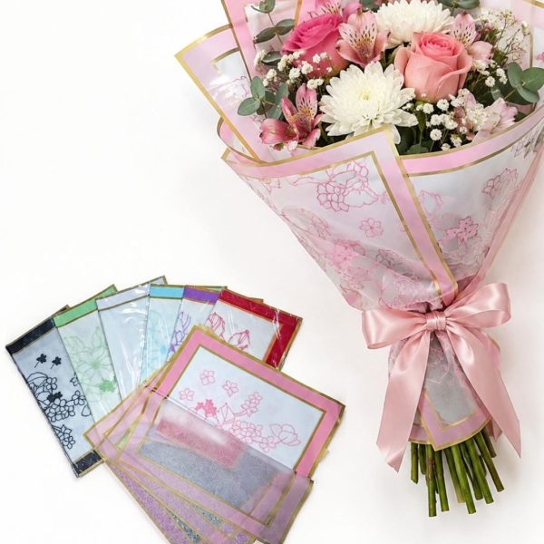 Papel de regalo 57x57 Coreano x 20u (aleatorios) con diseño- 31239