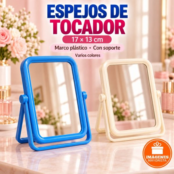 Espejo rectangular 17x13 con ´pie - 35159