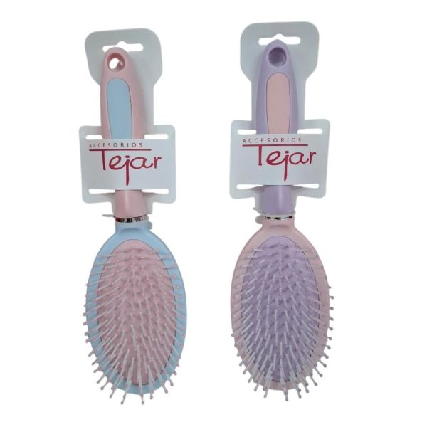 Cepillo para el pelo bicolor ovalado- 66426