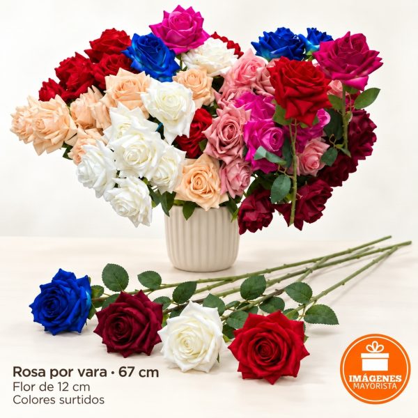 Vara de ROSA 67 cm- 03571