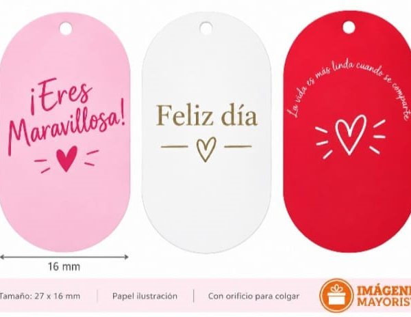 TAG 27X 16 cm para Flores y/o regalos con frases- 763SC