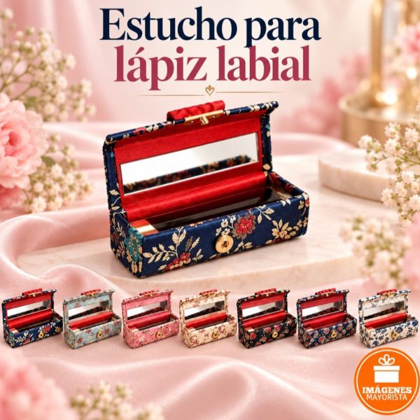 Estuche porta lapiz Labial con espejo- 2831