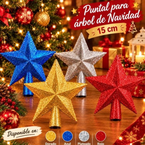 Puntal Estrella 15 cm brillosa - 80155