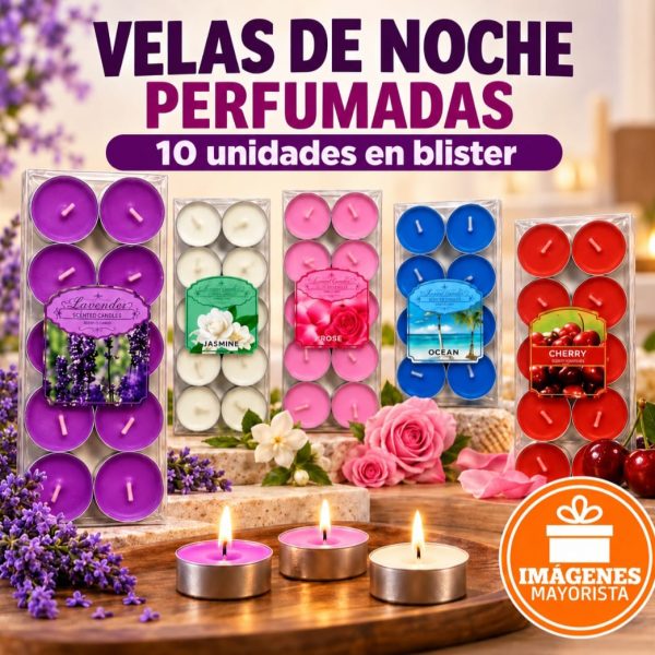 Velitas de noche perfumadas x 10u- 345414