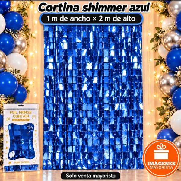 Cortina SHIMMER 1x2mt AZUL (OFERTA 27111)- 32851