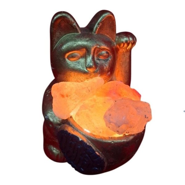 Lampara DE SAL Gato de la Suerte  22cm - G82