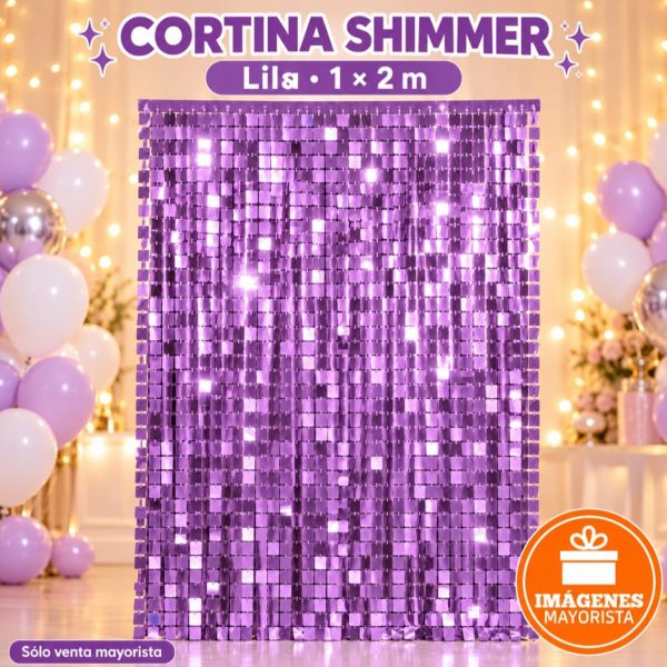 Cortina SHIMMER 1x2mt LILA (OFERTA 27111)-32849