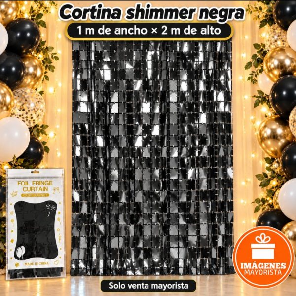 Cortina SHIMMER 1x2mt NEGRA (OFERTA 27111)- 32841