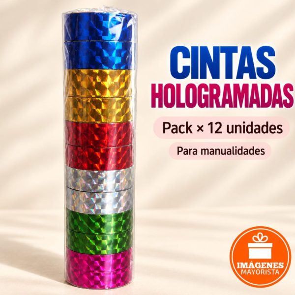 Cinta Hologramadas x 12u- 50069